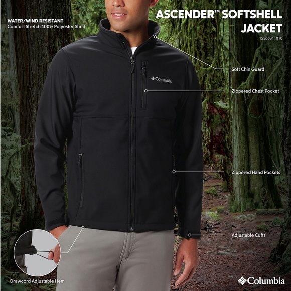 NWT Columbia Men's Ascender Softshell Jacket - Picture 6 of 8